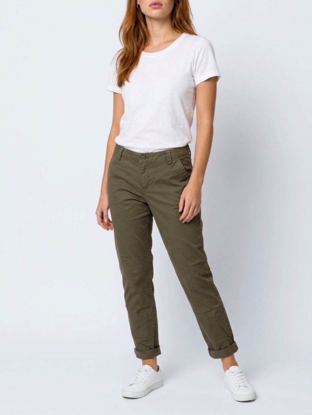 Khakis by Gap Vintage Rolled Crop Deep Moss Size 6